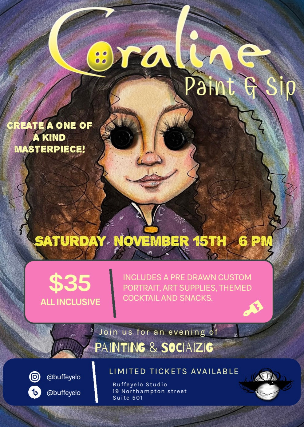 Coraline Paint & Sip