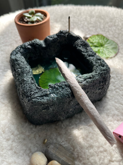 Koi Pond Ashtray/ Incense Holder