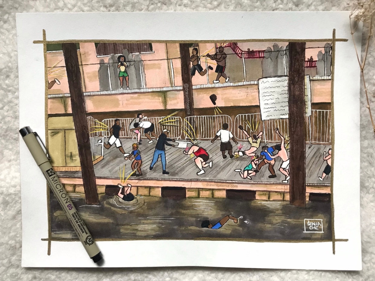 “Montgomery, Alabama Riverboat brawl” Original