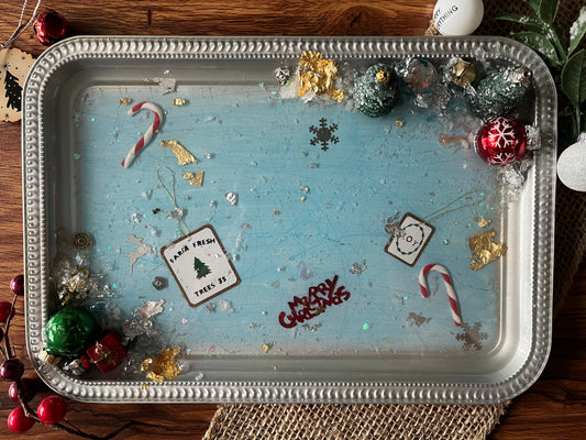 Christmas Ice Skating Rink Tray