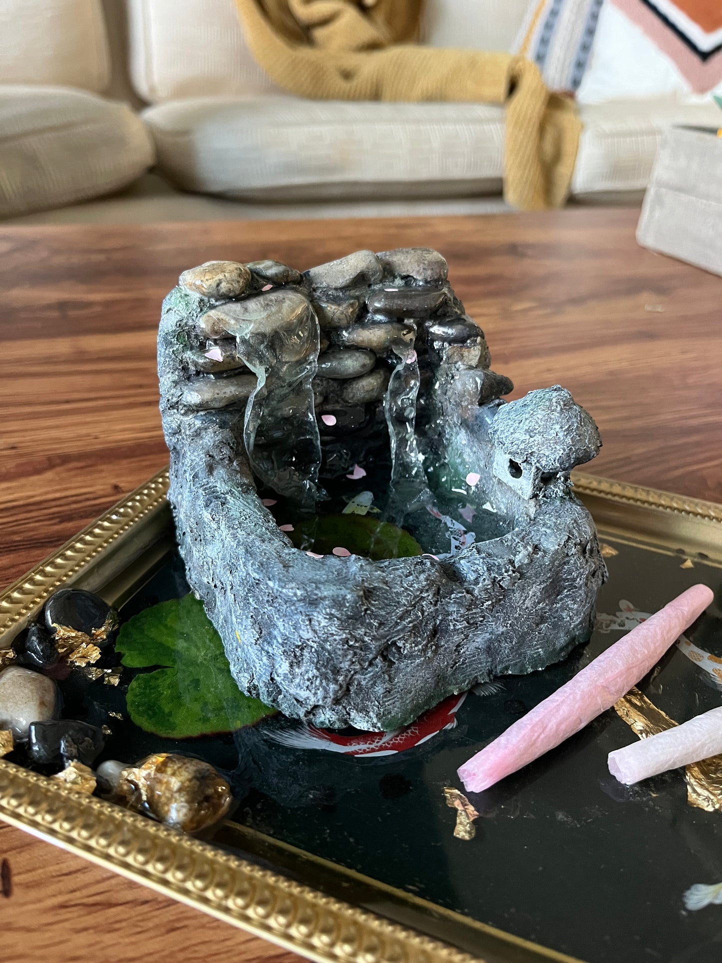 Glow Koi Pond Ashtray/Incense holder