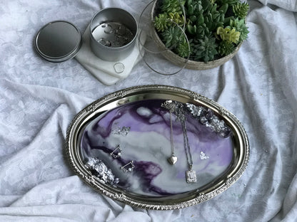 Purple Marble Trays