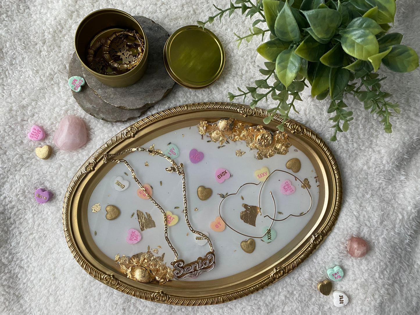 Conversation Hearts Milk Bath Trays