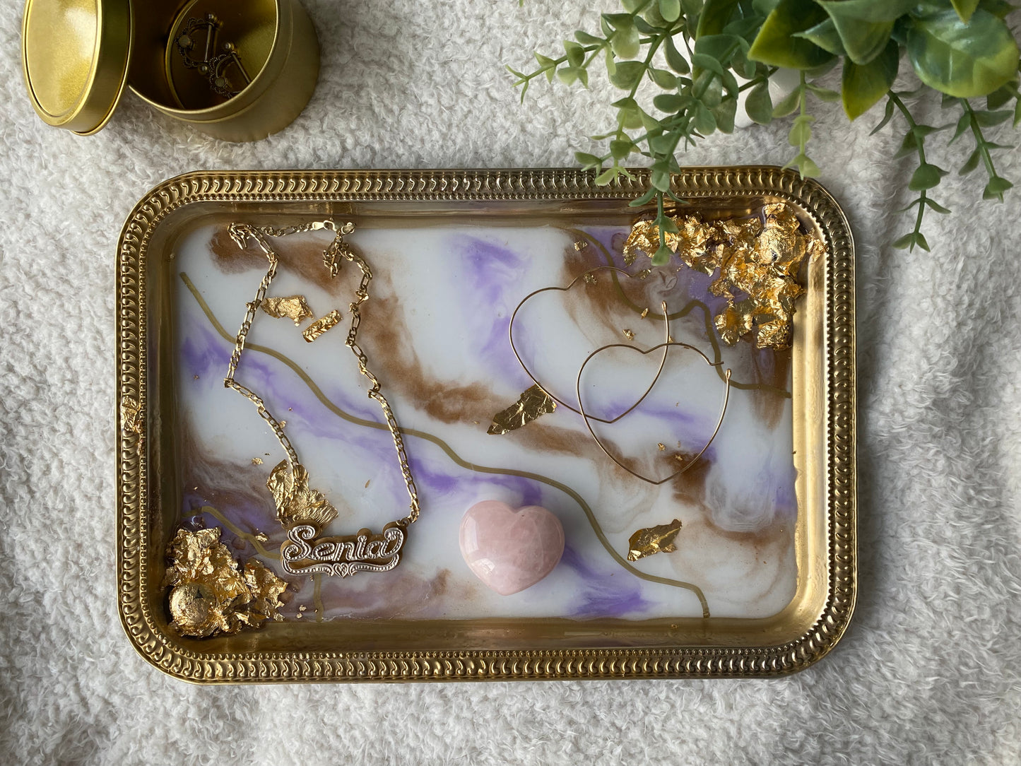 Purple Marble Trays