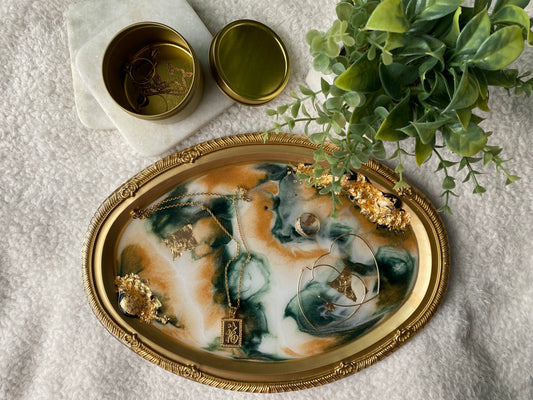 Green Marble Trays